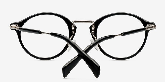 Opera Black AcetateEyeglass Frames from EyeBuyDirect, Closed View