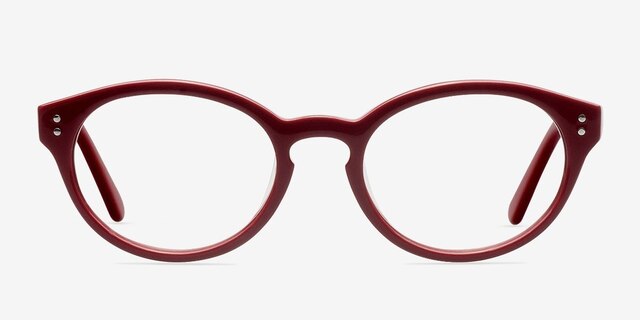 Olivia Red AcetateEyeglass Frames from EyeBuyDirect, Front View