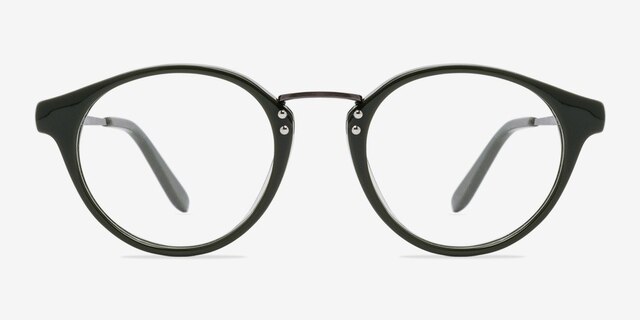 Get Lucky Green AcetateEyeglass Frames from EyeBuyDirect, Front View