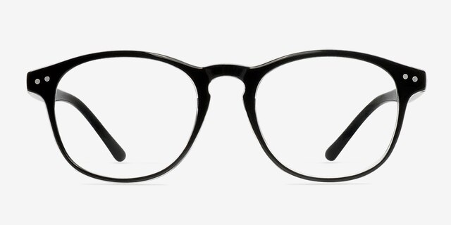 Sal Black PlasticEyeglass Frames from EyeBuyDirect, Front View