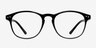 Sal Black PlasticEyeglass Frames from EyeBuyDirect, Front View