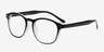 Sal Black PlasticEyeglass Frames from EyeBuyDirect, Angle View