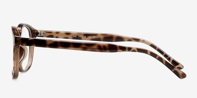 Sal Brown & Tortoise PlasticEyeglass Frames from EyeBuyDirect, Side View