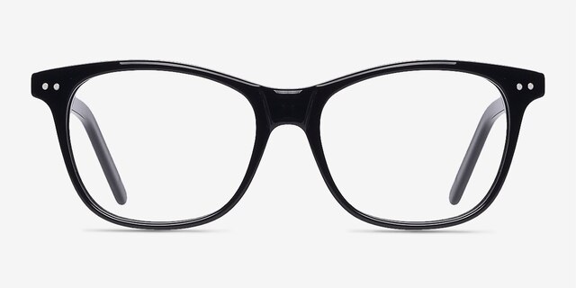 Almost Famous Black AcetateEyeglass Frames from EyeBuyDirect, Front View