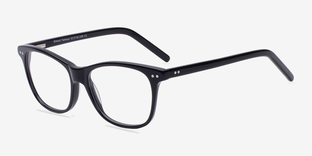 Almost Famous Black AcetateEyeglass Frames from EyeBuyDirect, Angle View