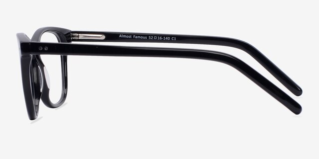Almost Famous Black AcetateEyeglass Frames from EyeBuyDirect, Side View