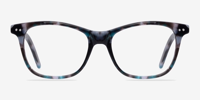 Almost Famous Nebular Blue AcétateMontures de lunettes de vue d'EyeBuyDirect, Vue de Face