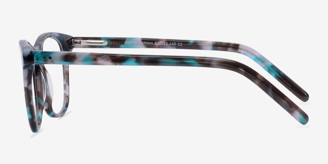 Almost Famous Nebular Blue AcétateMontures de lunettes de vue d'EyeBuyDirect, Vue de Côté