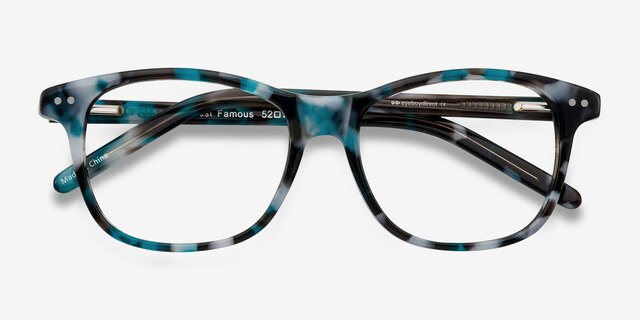 Almost Famous Nebular Blue AcétateMontures de lunettes de vue d'EyeBuyDirect, Vue Rapprochée