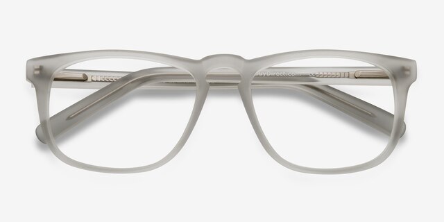 Rhode Island Matte Gray AcetateEyeglass Frames from EyeBuyDirect, Closed View