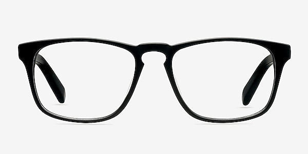 Rhode Island Matte Black Acétate Montures de lunettes de vue
