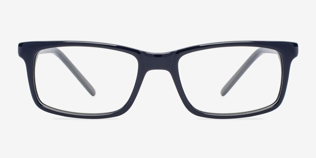 Andrea Navy AcetateEyeglass Frames from EyeBuyDirect, Front View