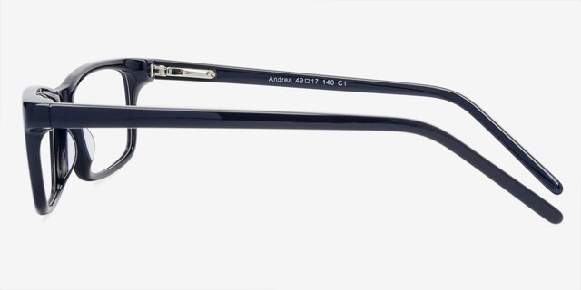 Andrea Navy AcetateEyeglass Frames from EyeBuyDirect, Side View