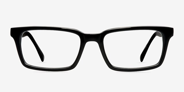 Clark Black AcetateEyeglass Frames from EyeBuyDirect, Front View