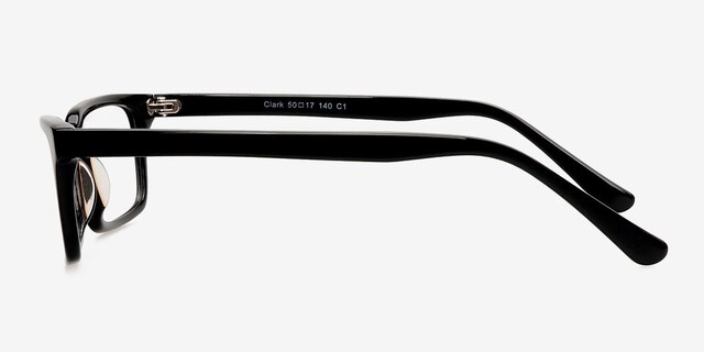 Clark Black AcetateEyeglass Frames from EyeBuyDirect, Side View