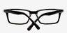 Clark Black AcetateEyeglass Frames from EyeBuyDirect, Closed View