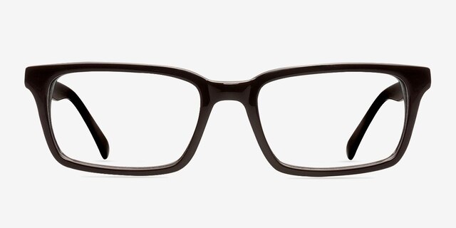 Clark Coffee AcétateMontures de lunettes de vue d'EyeBuyDirect, Vue de Face
