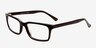 Clark Coffee AcétateMontures de lunettes de vue d'EyeBuyDirect, Vue d'Angle
