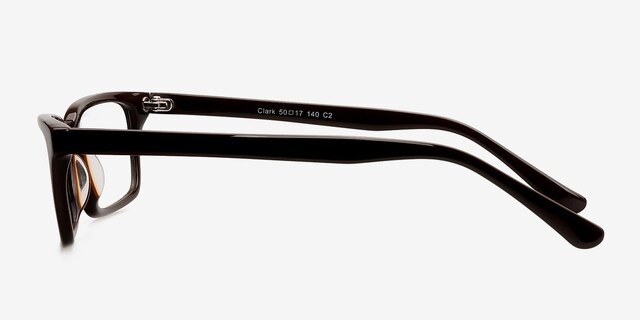 Clark Coffee AcétateMontures de lunettes de vue d'EyeBuyDirect, Vue de Côté