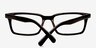 Clark Coffee AcétateMontures de lunettes de vue d'EyeBuyDirect, Vue Rapprochée