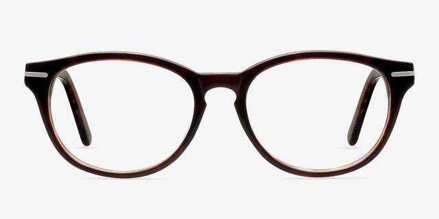 Chicago Brown AcetateEyeglass Frames from EyeBuyDirect, Front View