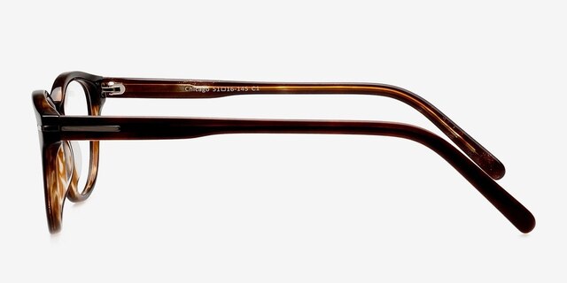 Chicago Brown AcetateEyeglass Frames from EyeBuyDirect, Side View