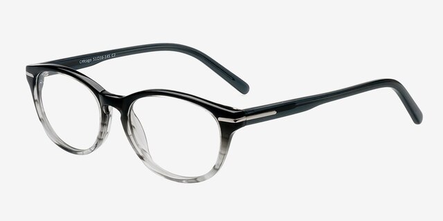 Chicago Gray AcetateEyeglass Frames from EyeBuyDirect, Angle View