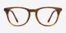 Providence Brown & Striped AcetateEyeglass Frames from EyeBuyDirect, Front View