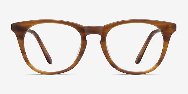 Providence Brown/Striped Acetate Eyeglass Frames