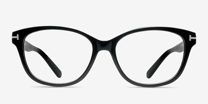 Mia Farrow Black Acetate Eyeglass Frames from EyeBuyDirect