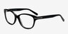 Mia Farrow Black AcetateEyeglass Frames from EyeBuyDirect, Angle View