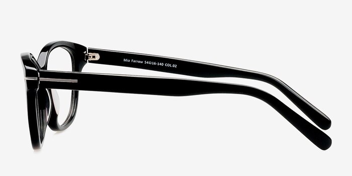 Mia Farrow Black Acetate Eyeglass Frames from EyeBuyDirect