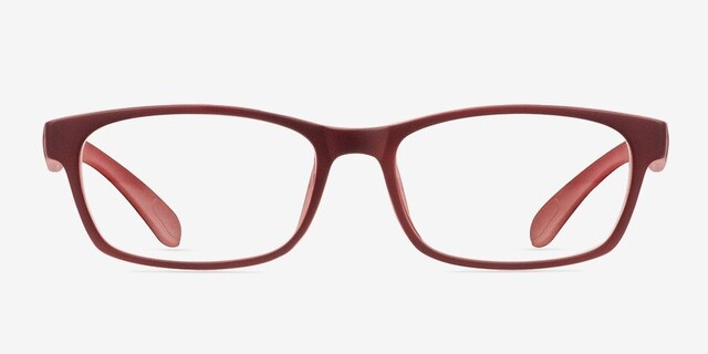 Olli Burgundy PlasticEyeglass Frames from EyeBuyDirect, Front View