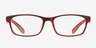 Olli Burgundy PlasticEyeglass Frames from EyeBuyDirect, Front View