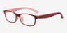 Olli Burgundy PlasticEyeglass Frames from EyeBuyDirect, Angle View