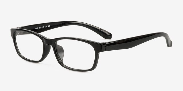 Olli Black PlasticEyeglass Frames from EyeBuyDirect, Angle View