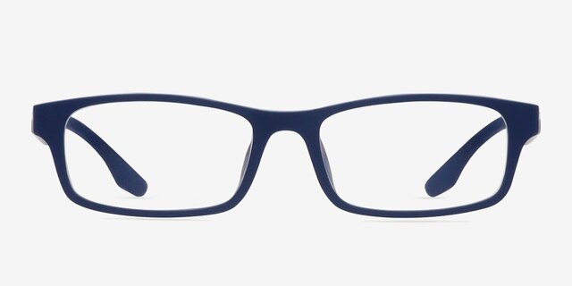 Rae Bleu marine PlastiqueMontures de lunettes de vue d'EyeBuyDirect, Vue de Face