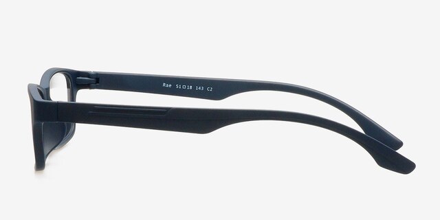 Rae Bleu marine PlastiqueMontures de lunettes de vue d'EyeBuyDirect, Vue de Côté