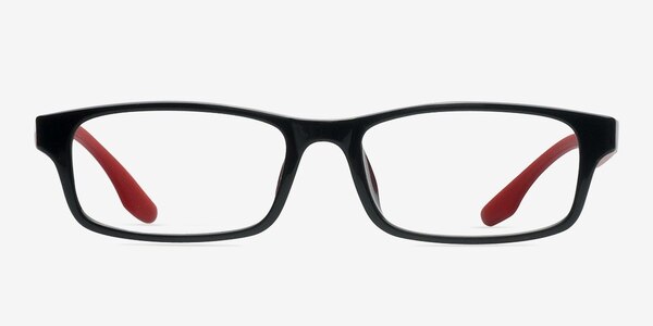 Rae Black/Red Plastic Eyeglass Frames