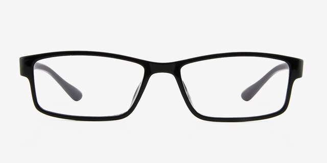 Reilly Black & Gray PlasticEyeglass Frames from EyeBuyDirect, Front View