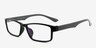 Reilly Black & Gray PlasticEyeglass Frames from EyeBuyDirect, Angle View