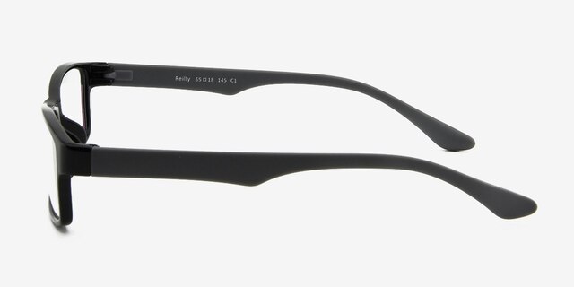 Reilly Black & Gray PlasticEyeglass Frames from EyeBuyDirect, Side View