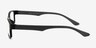 Reilly Black & Gray PlasticEyeglass Frames from EyeBuyDirect, Side View