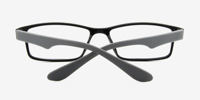 Reilly Black & Gray PlasticEyeglass Frames from EyeBuyDirect, Closed View