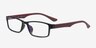 Reilly Black & Burgundy PlasticEyeglass Frames from EyeBuyDirect, Angle View