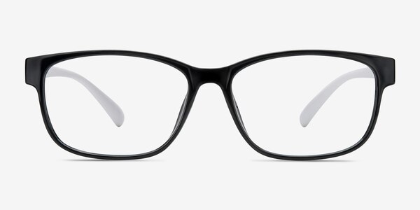 Robbie Black/White Plastic Eyeglass Frames