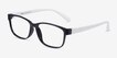 Robbie Black & White PlasticEyeglass Frames from EyeBuyDirect, Angle View