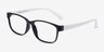 Robbie Black & White PlasticEyeglass Frames from EyeBuyDirect, Angle View