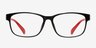 Robbie Black & Red PlasticEyeglass Frames from EyeBuyDirect, Front View