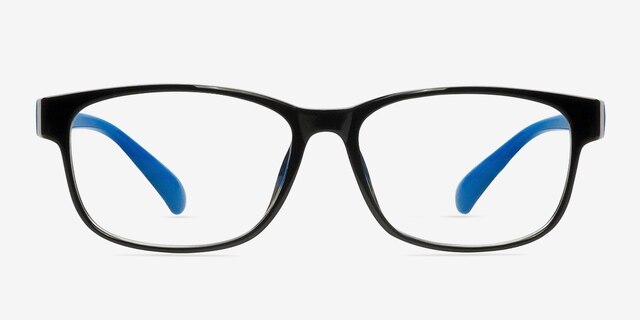 Robbie Black & Blue PlasticEyeglass Frames from EyeBuyDirect, Front View